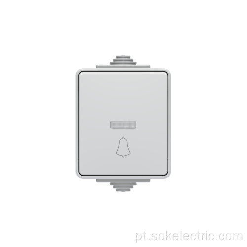 Interruptor de parede da campainha IP65 com LED